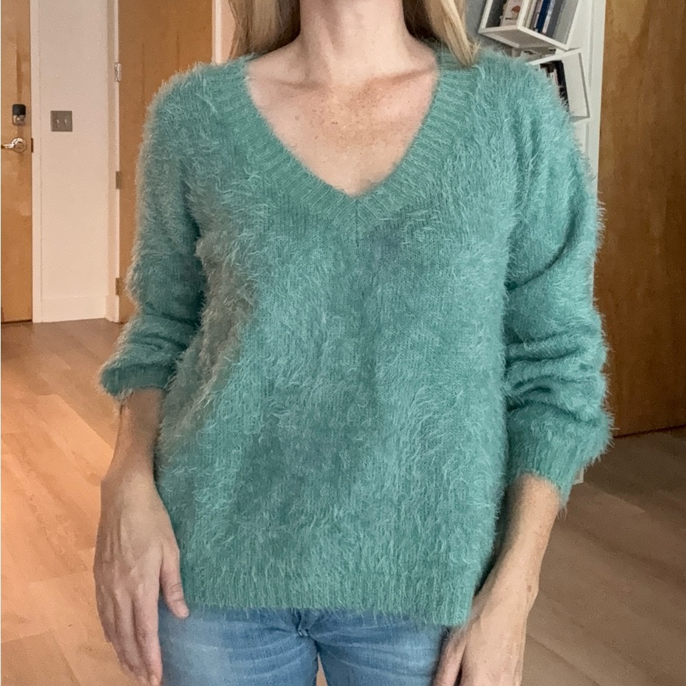 Somedays Lovin Teal V-Neck Sweater